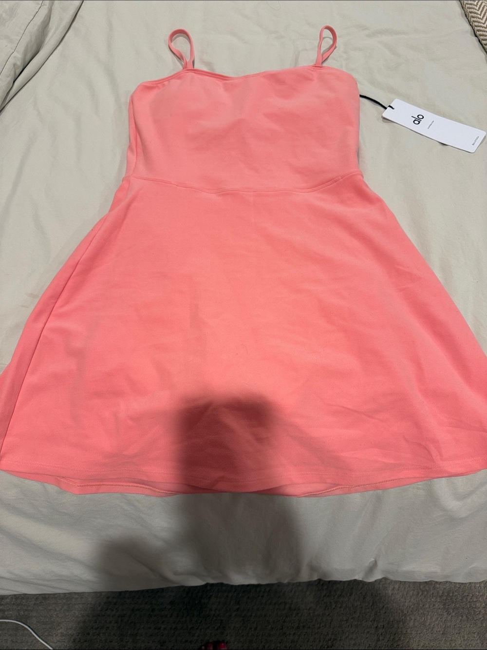Alosoft courtside tennis dress women size small. Strawberry lemonade